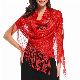 Sparkling Metallic Red Ladies Classy Wedding Wraps Shawls for Evening Wear