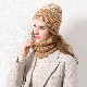 Wholesale Warm Women 100% Merino Wool Beanie Hat and Infinity Scarf