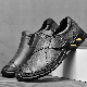  Men′ S Fashion Casual Shoes Lightweight Breathable Non-Slip Leather Shoes