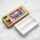  Chocolate Box with Inner Support Macaron Boxes with Clear Window Tray Box Macarons Mousse Puff Basque Packaging Boxes