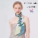  Wholesale Digital Printing Pure Silk Lady Fashion Silk Twilly of Handmade