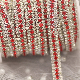  3 Rows Crystal Red Cup Chain Gold Base Claw Dress Decoration Trim Applique Rhinestone