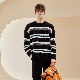  Winter Couple Pajamas Wholesale Striped Half Velvet Pajamas Couple Thickened Warm Homewear
