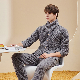  Autumn Winter Coral Velvet Men Women Solid Color Thick Warm Velvet Couple Pajamas