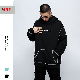  Hoodies Manufacturer Custom Logo 360g Heavy Velvet Fashion Loose Half Turtleneck Hoodie for Couples