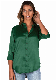  Personlized Elegant Colorful Mulberry Silk Satin Shirt for Female