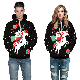  Couple Christmas 3D Print Loose Casual Pullover Hoodie