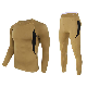  Autumn Winter Sports Quick Dry Men′s Fleece Ropa Interior Termic Solid Color Slim Long Johns Tactical Thermal Underwear Set