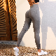  High Waisted Gym Tights Scrunch Butt Yoga Pants Womens Ribbed Seamless Leggings