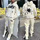  Streetwear Puff Printing Hoodies Custom Tracksuit for Men 2 Piece Flared Jogging Cropped Hoodies Sport Top Y2K Men′s Sweat Suit Tracksuit with Printing Logo