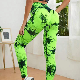  Women High Waist Colorful Gym Sport Yoga Leggings Fitness Seamless Marble Push up Tie Dye Double Stripe Scrunch Back Fashion Yoga Pants