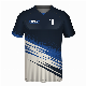  Custom Football Shirt Team Wear Football Kit Mens Quick Dry Football Uniforms Set Sublimated Black Blue Soccer Shirt