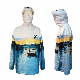  Custom Sports Outdoor Sun Protection Men Fishing Hoodies with Fleece, Sublimation Polyester Winter Fishing Jersey with Mask