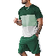 Custom Premium Embroidery Logo Striped T Shirt with Pants Sets