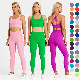  Wholesale Clothing Lulu Buttery Soft Yoga Push up Crossback Bra High Waist Athletic Legging Sports Wear Gym Fitness Set