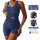  Wholesale Clothing Ladies Women Chinese Sexy High Elasticity One Piece Cross Back Yoga Clothing Tummy Tight Suit Seamless Yoga Suit Female Jumpsuit
