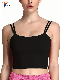  Women′s Twist Back Sports Bra Workout Sports Wear Fitness Padded Backless Yoga Crop Tank Top
