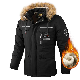  Men′s Casual Windbreaker Jackets Hooded Winter Coat Clothing Warm Fleece Thick Parka
