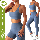  4PCS Recycled Fabric Gym Outfits for Women 2 Style Fitness Bra Top Tummy Control Athletic Workout Leggings Yoga Shorts with Pocket Set