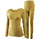  Seamless Long Sleeve Bottoming Top Long Johns Sleepwear 2PCS Womens Thermal Underwear Set