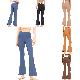  New Fancy Design Flare Leggings High Waist Bootcut Yoga Pants with Back Pockets for Women, Custom Tummy Control Brown Workout Bootleg Wide Leg Trousers Pants