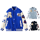  Wholesale Winter Spring Unisex Fashion Bomber Jacket Custom Chenille Embroidery Letterman Baseball Jackets Men′s Casual Leather Varsity Jacket for Women