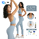 Women 2 Piece Workout Outfits Sports Bra Seamless Leggings Yoga Gym Activewear Set manufacturer