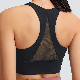  Dw082 Women New Solid Color Double-Sided Nylon Yoga Bra Triangle Stitched Mesh Sports Bra