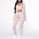  Sy-513 Hot Custom Women Clothing Selling Lilac Sportswear Set Soft Fabric Lightweight Sports Bra&Leggings&Jacket Three Pieces Workout Yoga Suit