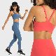  New Double 6 Zero-Sensitive Pleated Fashionable and Versatile Slim Yoga Suit 2 Piece Yoga Set