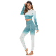Autumn/Winter High Tight Dyed Breathable Hip Lift Fitness Seamless Quick-Drying Running Fitness Yoga Set manufacturer