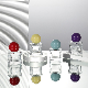  15ml Transparent Refillable Perfume Spray Bottle Glass Empty Bottle with Round Lid Portable Perfume Liquid Bottle
