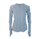 Long Sleeve Women′ S Exercise Quick Dry Half Zipper Running T-Shirt Yoga Jacket Training Round Collar