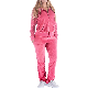  Women Custom Sports Suit Tracksuit Fleece Hoodies Sets