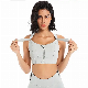  Wholesale Factory Plus Size Velcro Front Zipper Sports Bra Women High Intensity Yoga Running Shockproof Gathered Gym Sports Fitness Bra