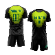  Custom Cheap Black Youth Clothing Short Sleeves Football Jersey Full Set Soccer Uniform