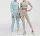 Gym Sports Activewear Outfits Women Workout Clothing Long Sleeve Customize High Waist Sports Wear manufacturer