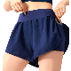 Wholesale New 2 in 1 Design Athletic Sweat Jogger Shorts for Women, Plus Size Workout Fitness Running Wear Bottom Ladies Gym Cycling Shorts with Pockets manufacturer