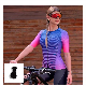  Outdoor Summer Women′s One-Piece Cycling Wear Moisture Absorption Sweat Short-Sleeved Top Cushion Shorts in One Sportswear