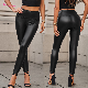  Dear-Lover Garment Trousers Skinny Pants Black Faux Leather High Waist Women Leggings
