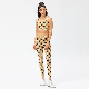  Female Nude Feel Yoga Set Houndstooth Breathable Sports Bra Tights Trousers Plaid Fitness Two-Piece Suit