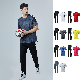  Wholesale Football T Shirt Sweatpants 2 Pieces Tracksuit for Men Jogging Suit Warm Suits Custom Logo Sportswear Gym Active Sweat Suits