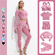  Wholesale 5 Piece Set Yogawear for Women Workout Clothing Gym Yoga Set Fitness Sportswear Crop Top Sports Bra Seamless Leggings