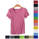 Lady′ S Short Sleeve Plain Tshirt with U Neck