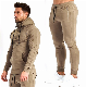  Mens 2 Piece Tracksuit Long-Sleeve Gym Hooded Sweatshirt + Sweat Pants with Zipper Pocket + Drawstring, Custom Athletic Cotton Jogging Sets Hoodie Sweatsuit