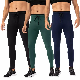  Wholesale Drawstring Waist Active Outdoor Exercise Capris Fitness Compression Pants with Zipper Pockets, Custom Cool Dry Gym Jogging Boxing Leggings for Men