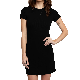  Summer Solid Color Round Neck Short Sleeve T-Shirt Women Dress