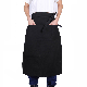  Customized Logo Black Half Half Waist Apron Thickened Polyester Restaurant Work Apron Chef Apron