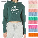  Custom Cropped Ladies Hoody Bulk Wholesale Screen Print Plain High Quality Cotton Fleece Crop Sportswear Top Hoodie for Women