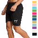  Custom Embroidered Plain Double Layers Gym Shorts Men Wholesale Sportswear Moisture Wicking Four Way Stretch Shorts for Man
